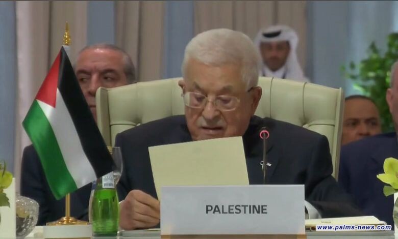 الرئيس الفلسطيني: نطالب المجتمع الدولي بمحاسبة إسرائيل فوراً.